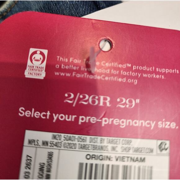 New Isabel Maternity Jeans Blue Jeggings Stretch Exapndable Size 2 / 26 - Picture 9 of 9